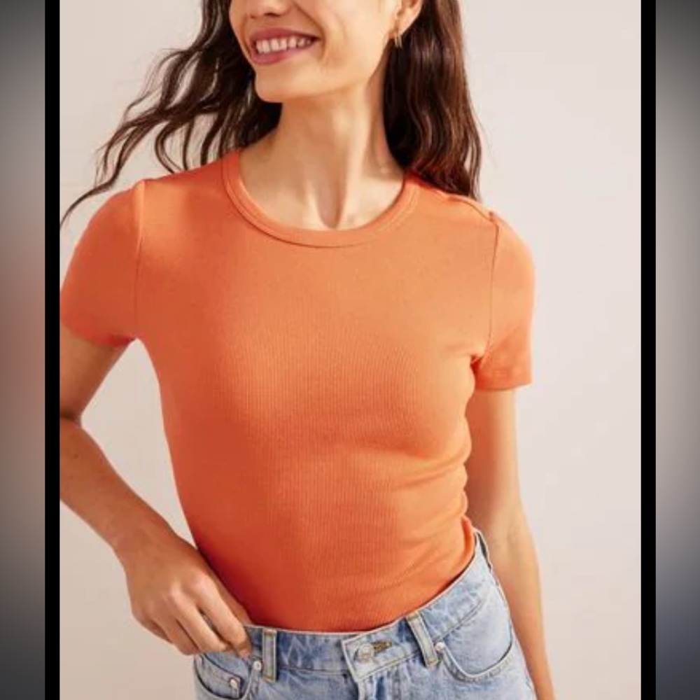 Boden Cotton Ribbed T-Shirt